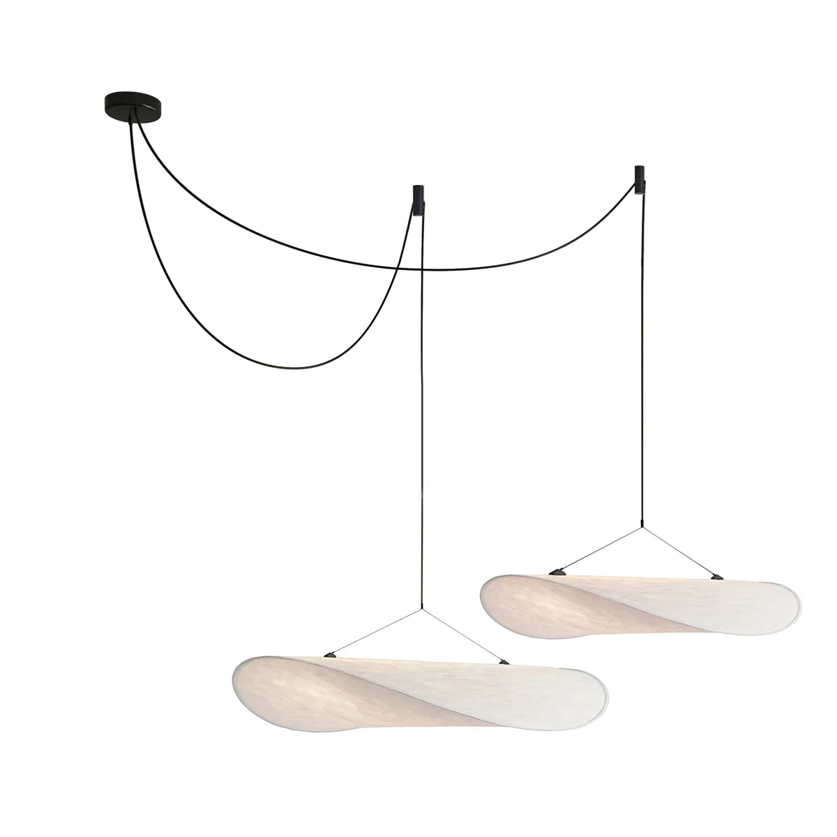 Disc Pendant Light, Floating Synthetic Paper Dining Lamp