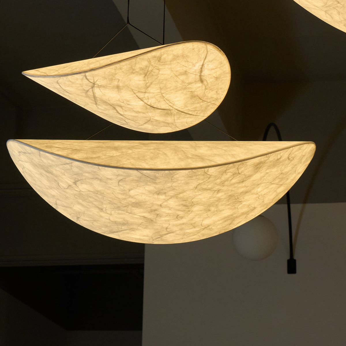 Silk Cloud Pendant Light, Large Fabric Chandelier, Dimmable
