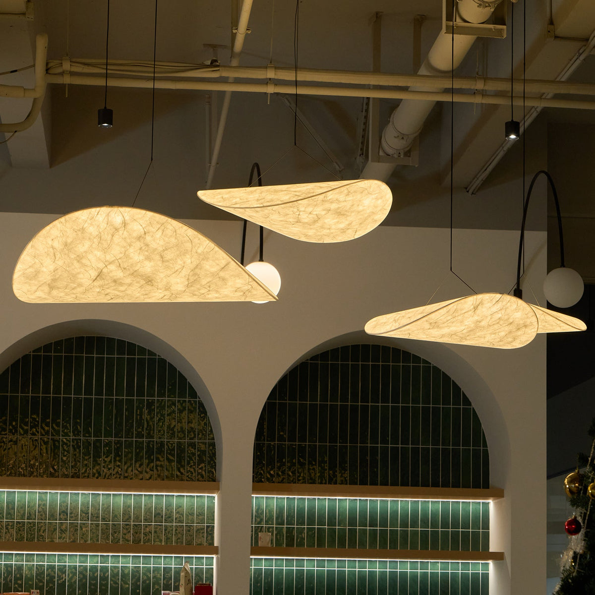 Silk Cloud Pendant Light, Large Fabric Chandelier, Dimmable