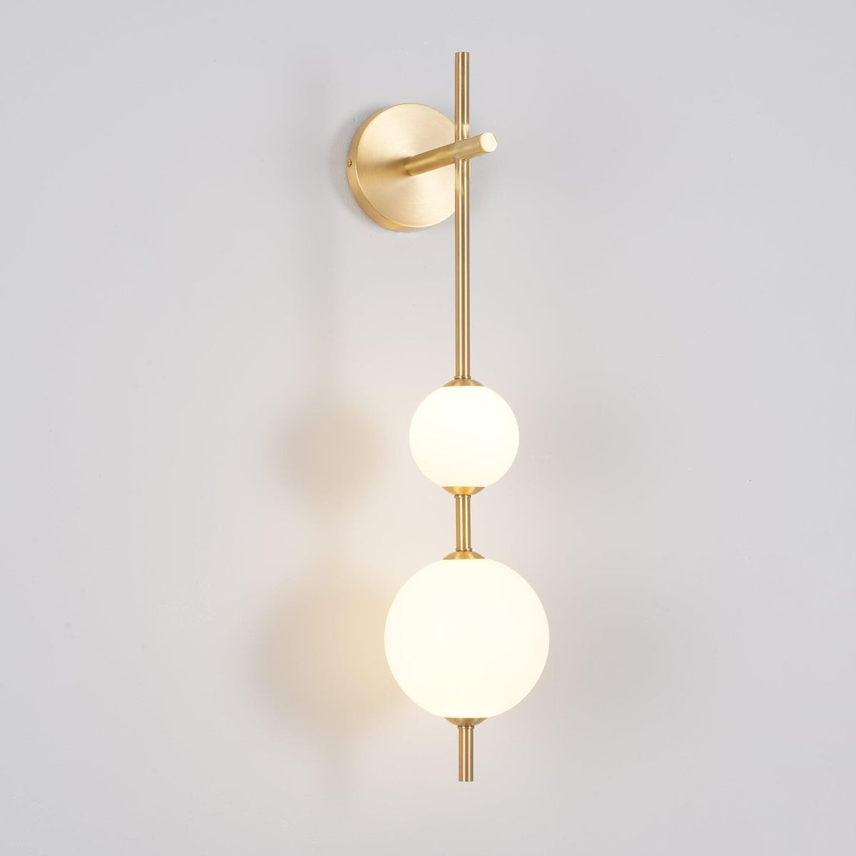 Stacked Globe Wall Sconce, Vertical LED Bathroom Wall Light