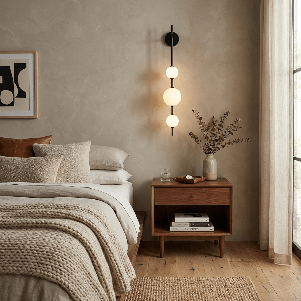 Stacked Globe Wall Sconce, Vertical LED Bathroom Wall Light