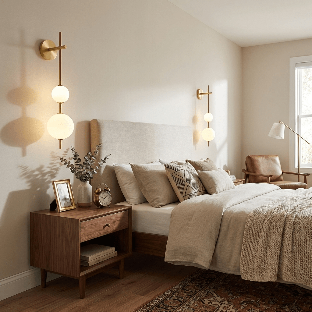 Stacked Globe Wall Sconce, Vertical LED Bathroom Wall Light
