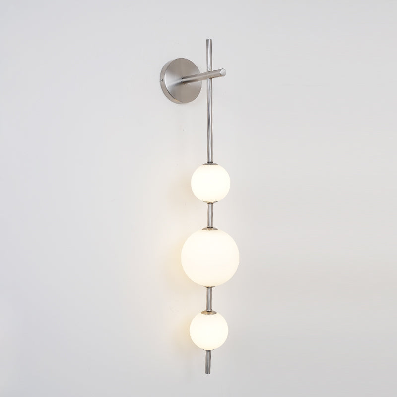 Stacked Globe Wall Sconce, Vertical LED Bathroom Wall Light