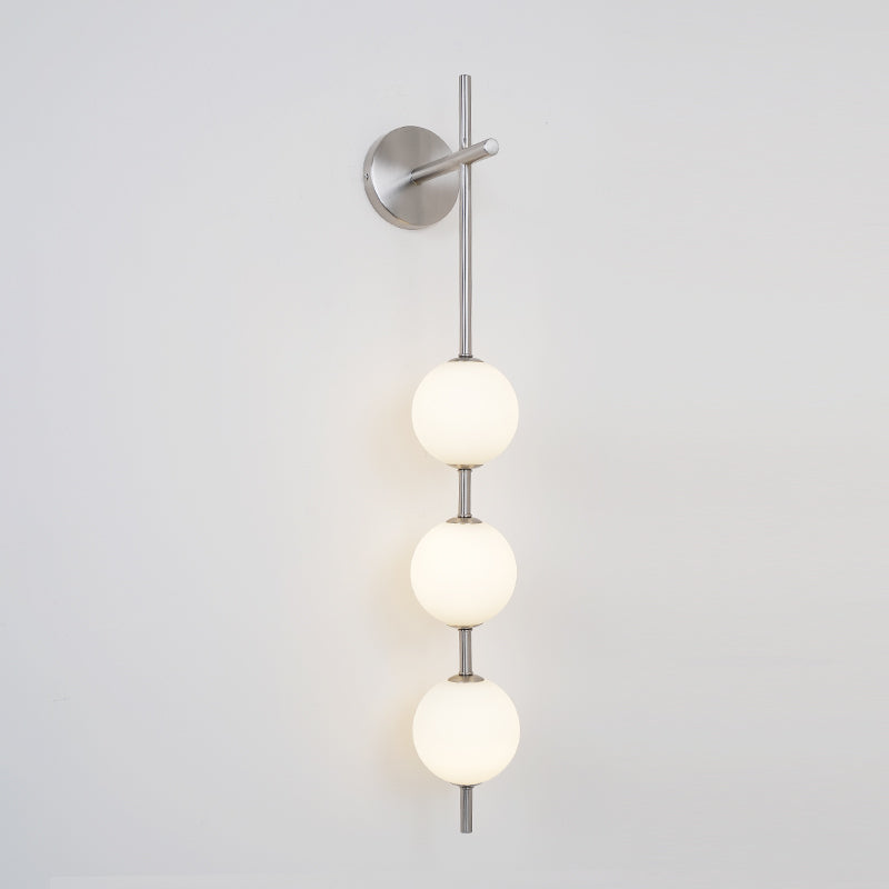 Stacked Globe Wall Sconce, Vertical LED Bathroom Wall Light