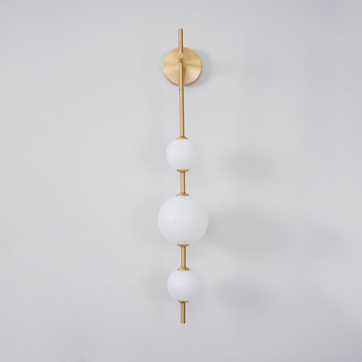 Stacked Globe Wall Sconce, Vertical LED Bathroom Wall Light
