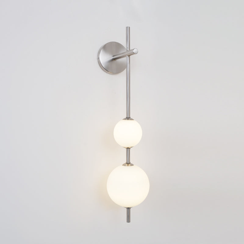 Stacked Globe Wall Sconce, Vertical LED Bathroom Wall Light