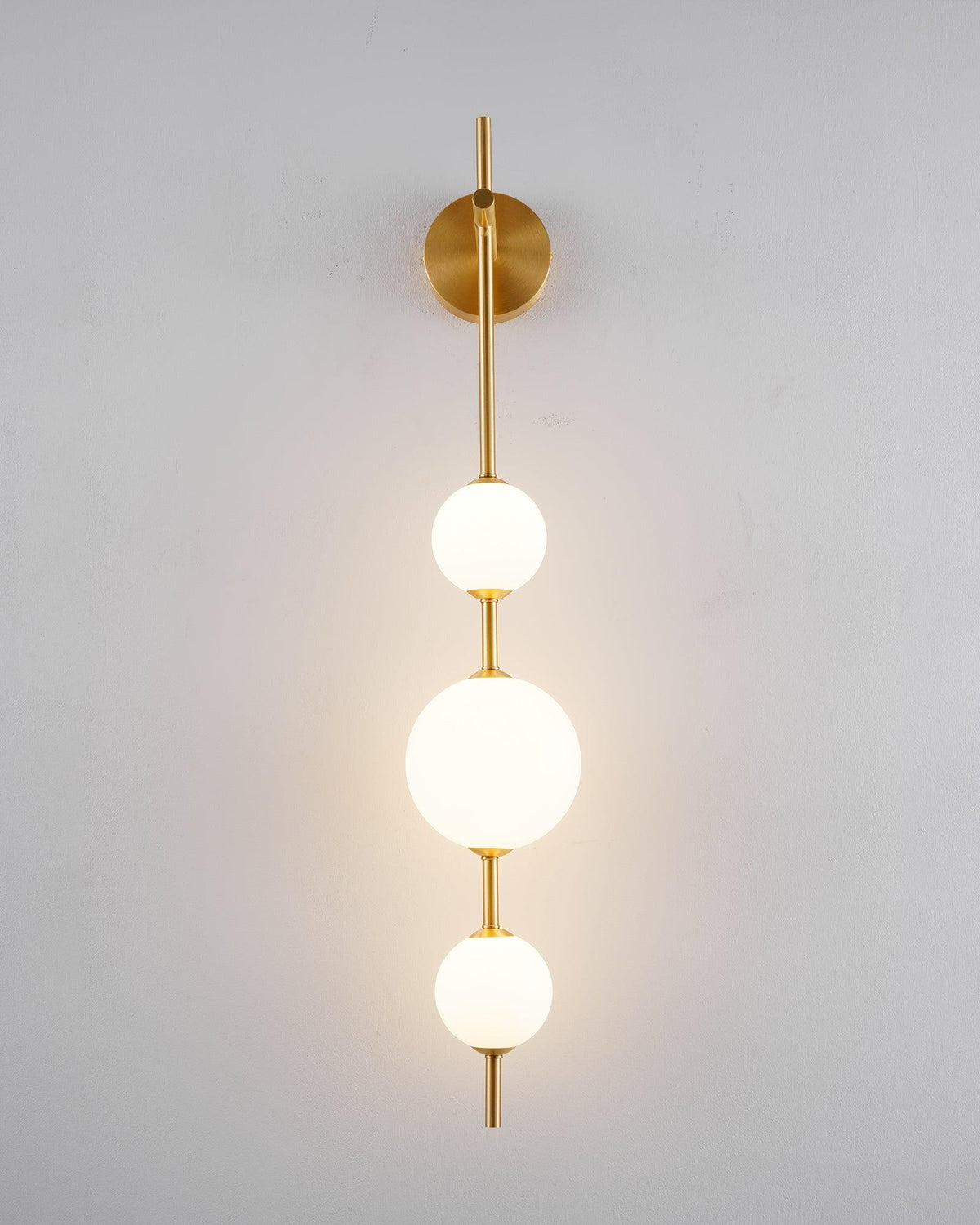 Stacked Globe Wall Sconce, Vertical LED Bathroom Wall Light