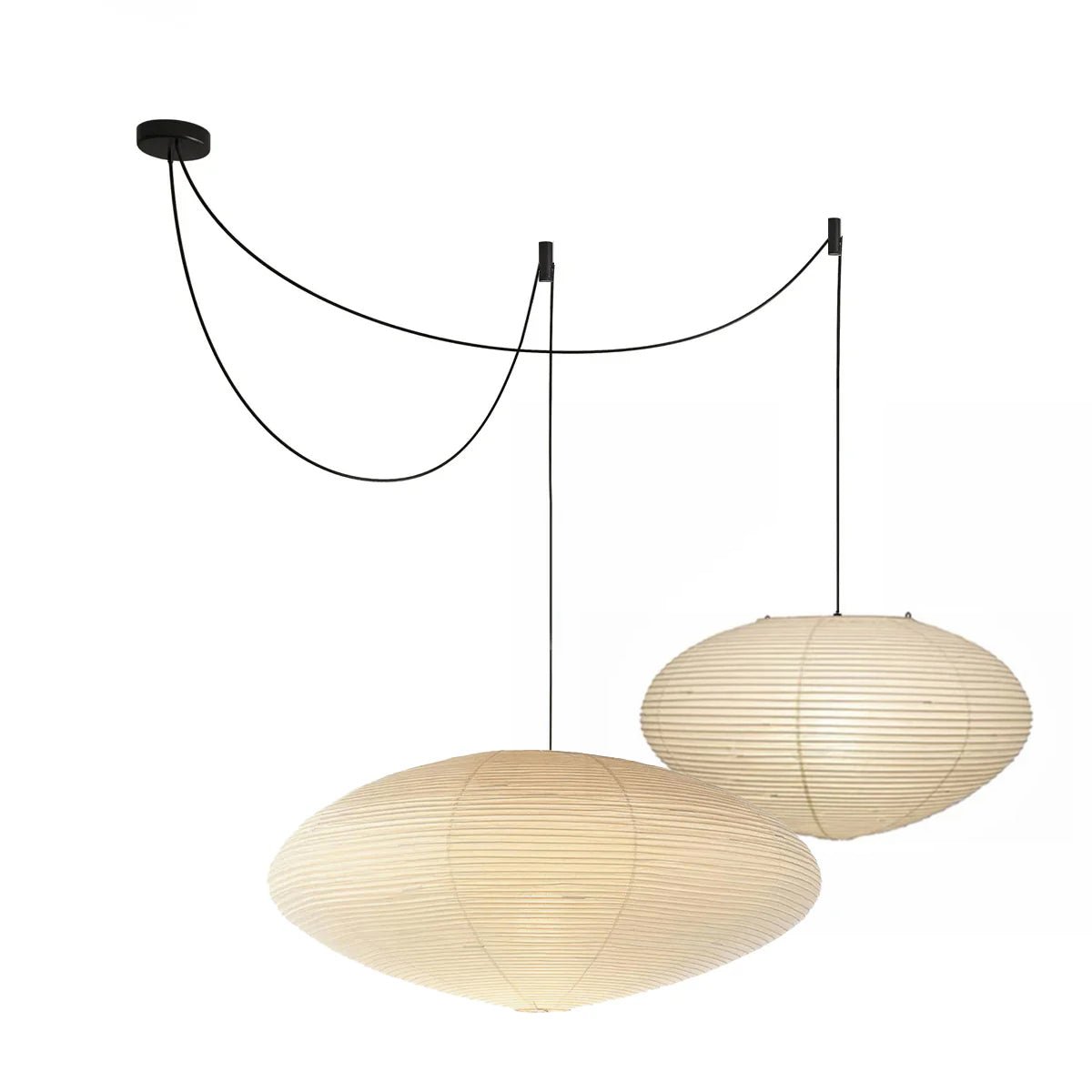 Washi Paper Lantern Pendant Light, Japandi Ceiling Lamp