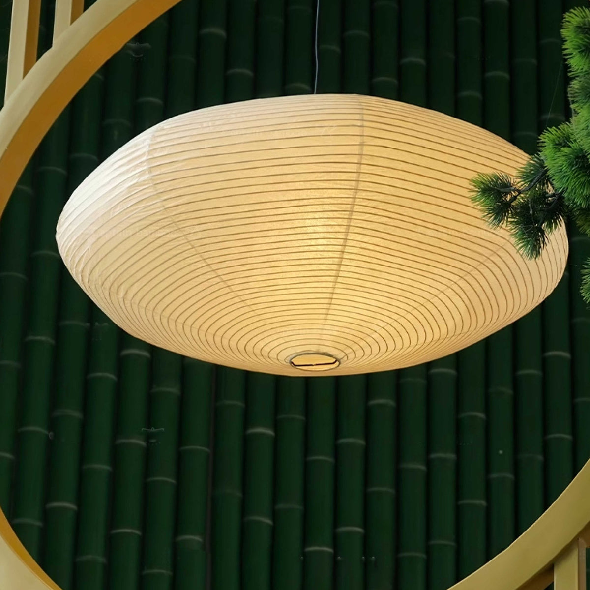 Washi Paper Lantern Pendant Light, Japandi Ceiling Lamp