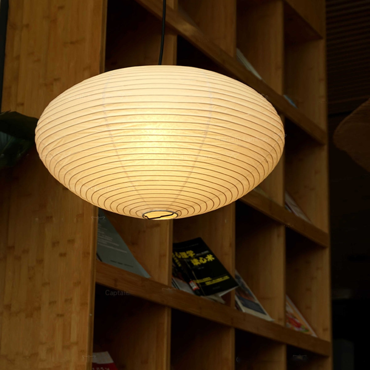 Washi Paper Lantern Pendant Light, Japandi Ceiling Lamp