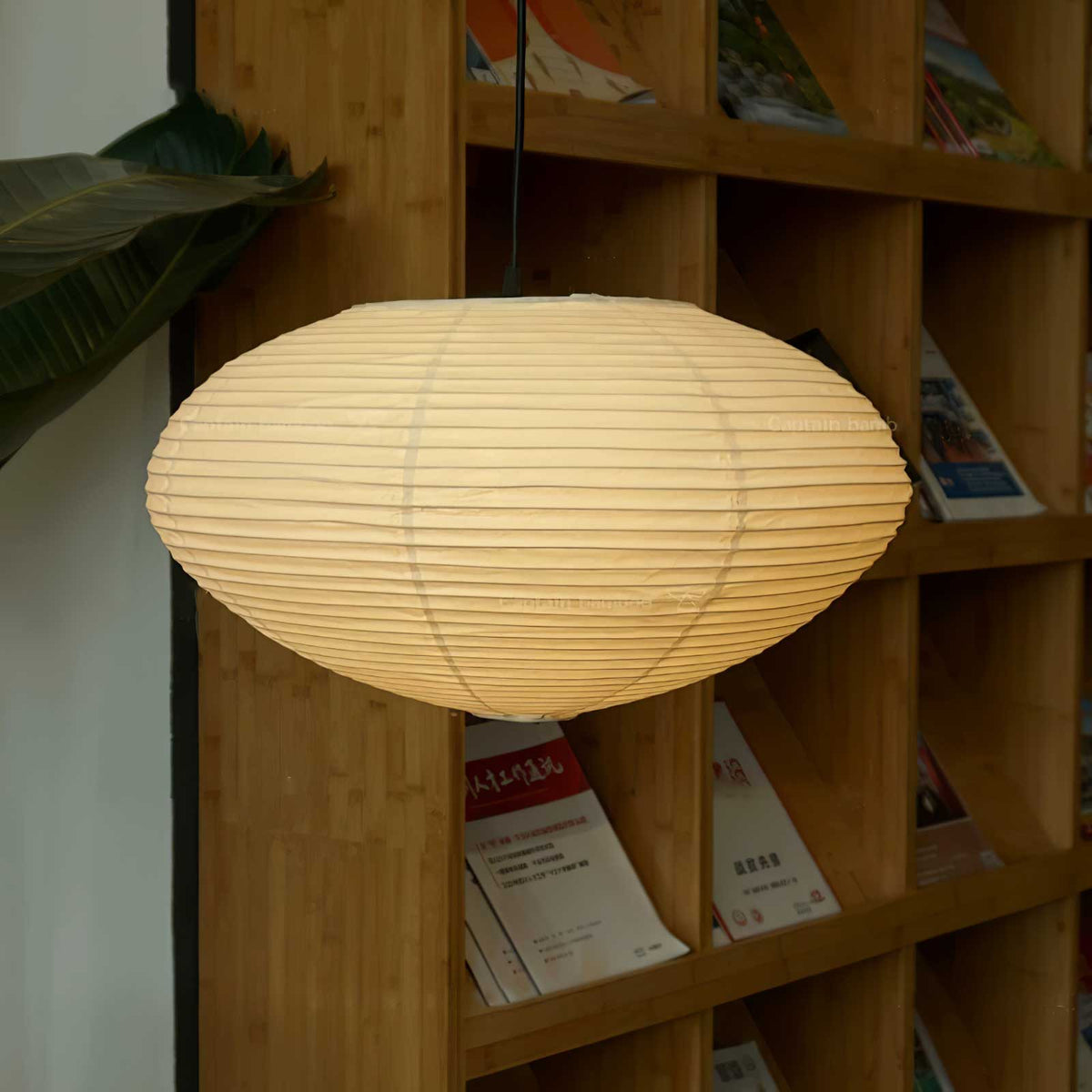 Washi Paper Lantern Pendant Light, Japandi Ceiling Lamp