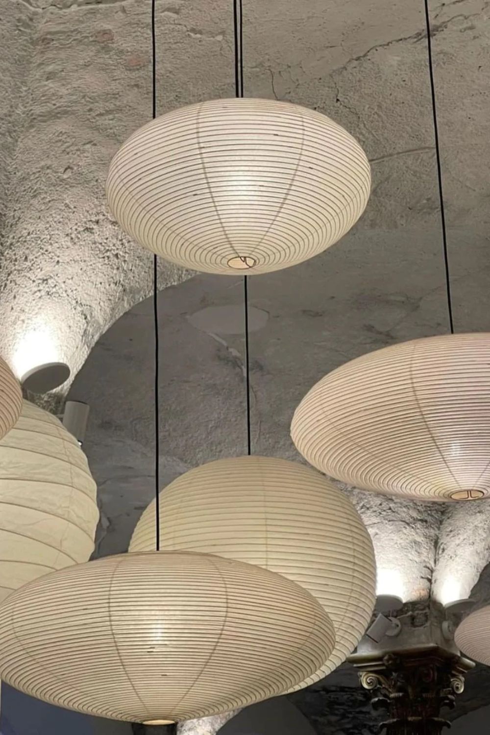 Washi Paper Lantern Pendant Light, Japandi Ceiling Lamp