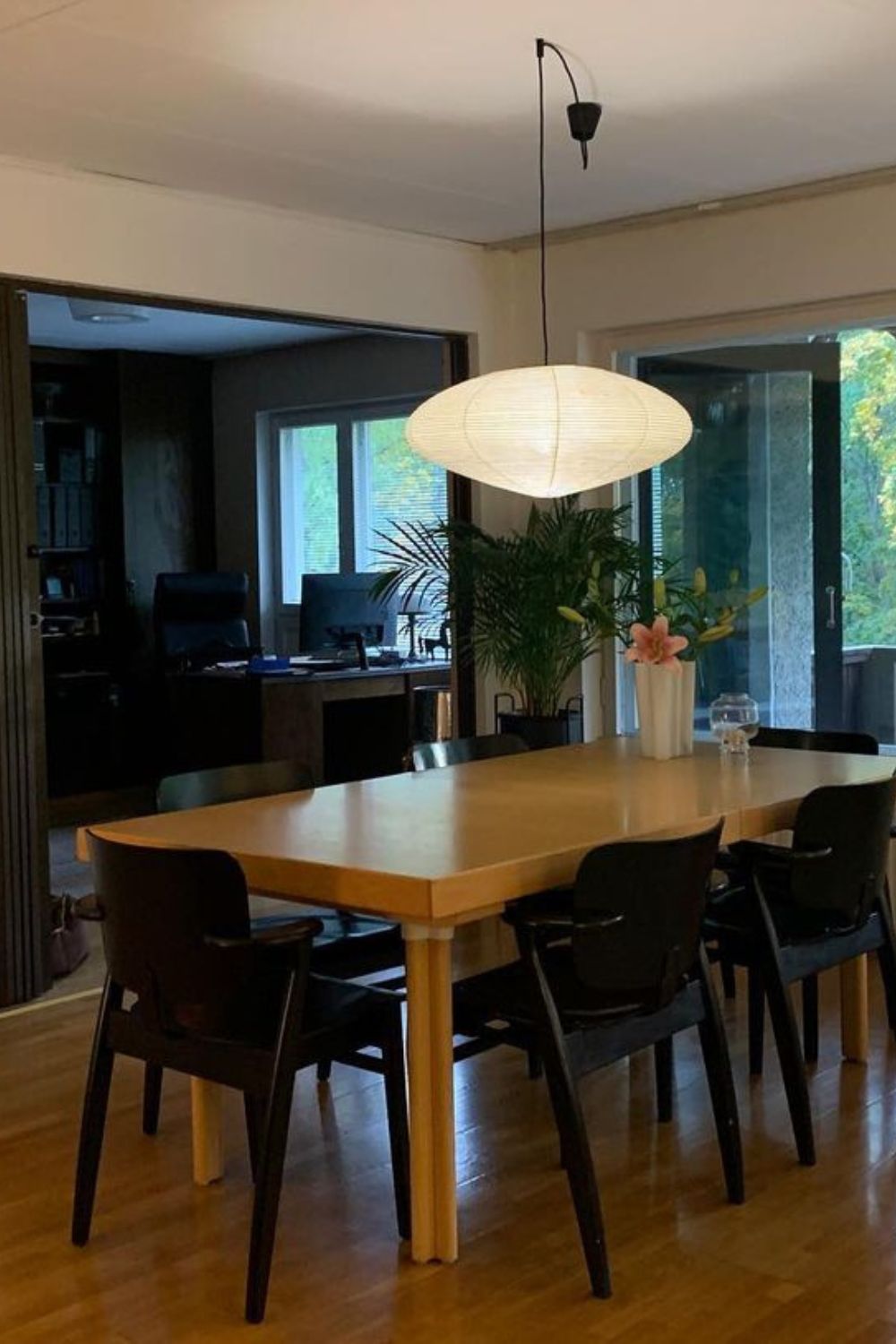 Washi Paper Lantern Pendant Light, Japandi Ceiling Lamp