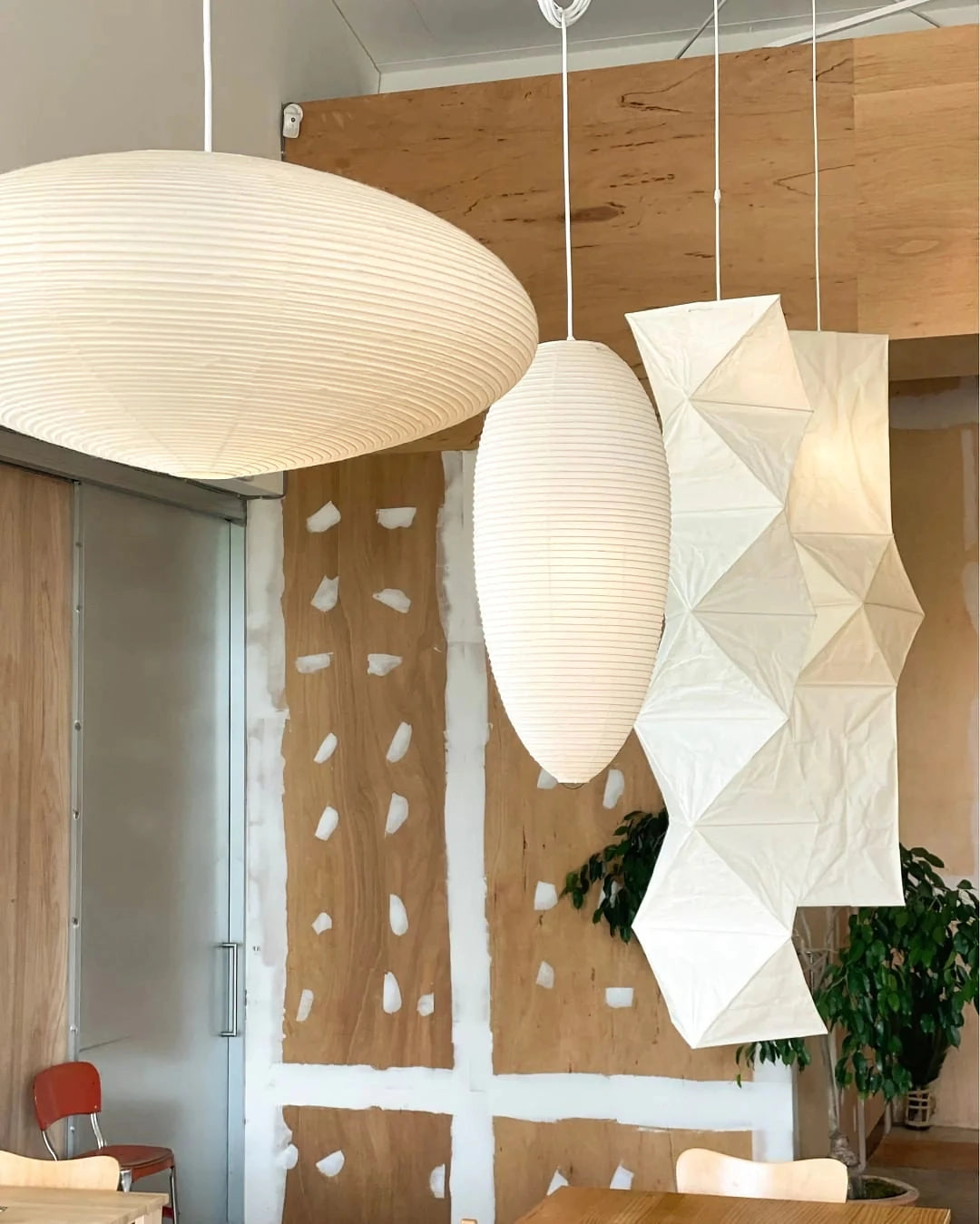 Washi Paper Lantern Pendant Light, Japandi Ceiling Lamp