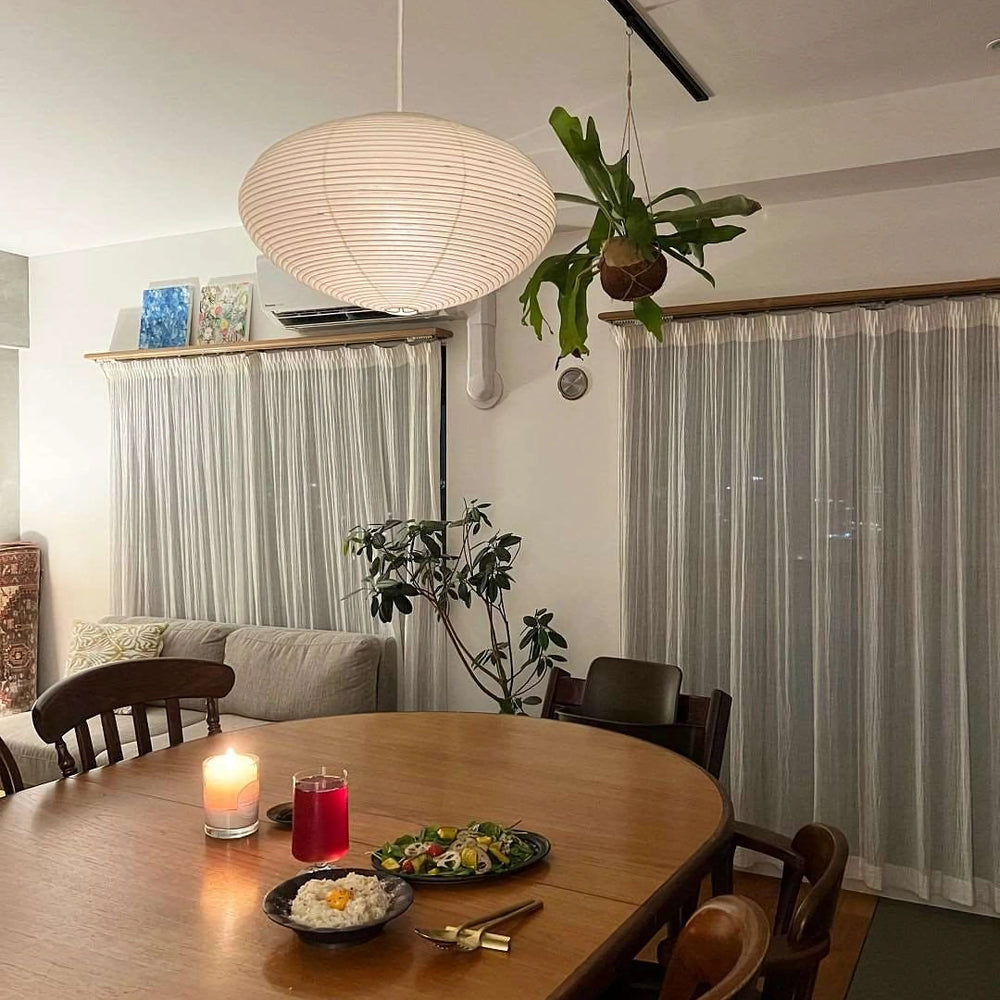 Washi Paper Lantern Pendant Light, Japandi Ceiling Lamp