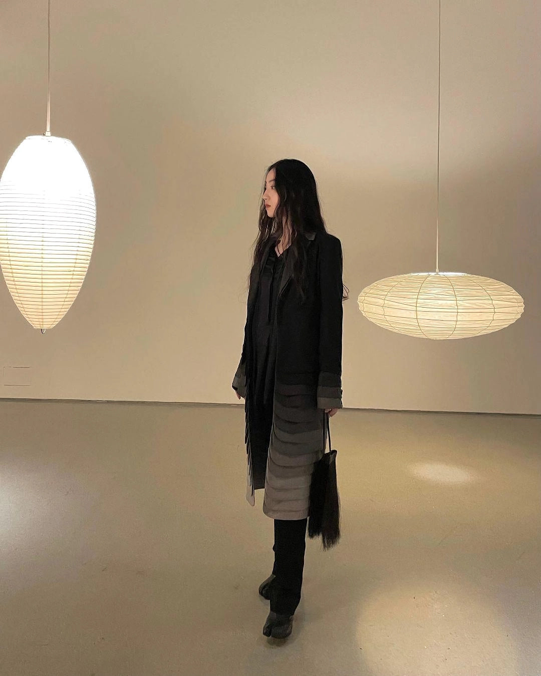 Washi Paper Lantern Pendant Light, Japandi Ceiling Lamp
