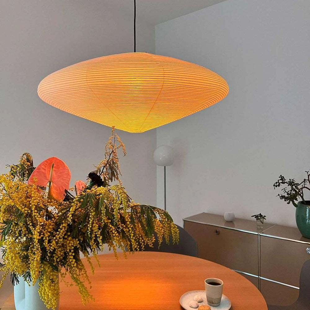 Washi Paper Lantern Pendant Light, Japandi Ceiling Lamp