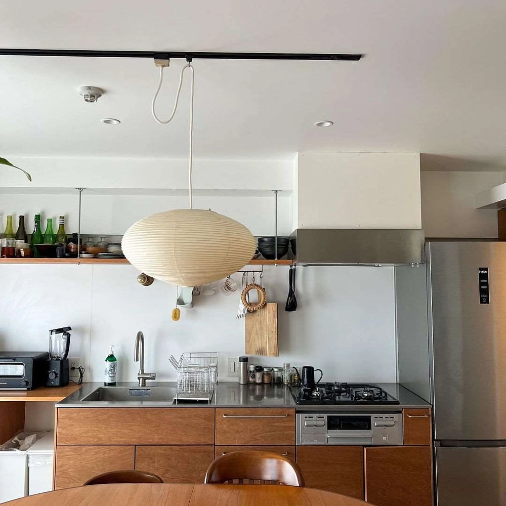 Washi Paper Lantern Pendant Light, Japandi Ceiling Lamp