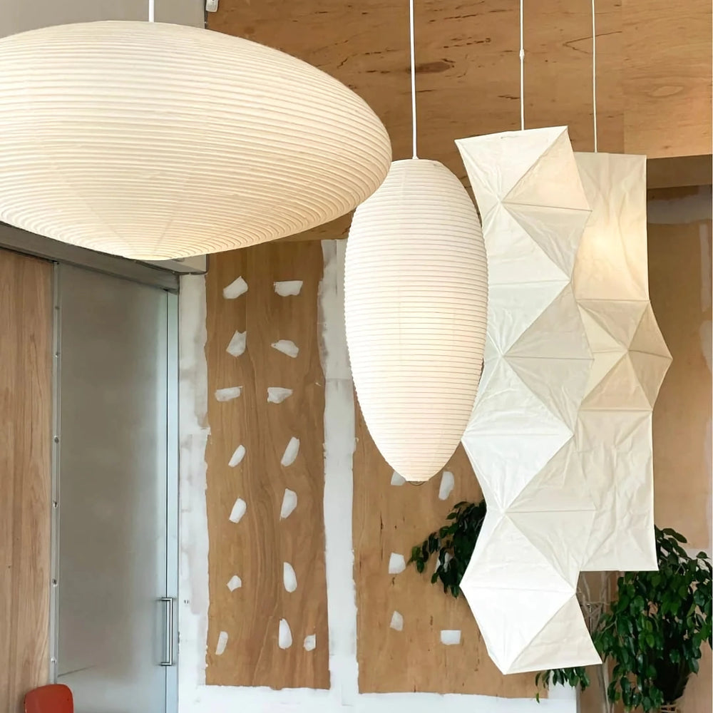 Washi Paper Lantern Pendant Light, Japandi Ceiling Lamp
