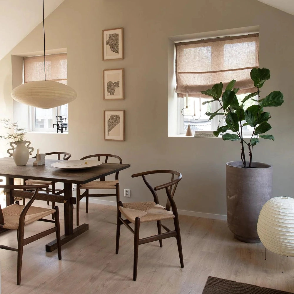 Washi Paper Lantern Pendant Light, Japandi Ceiling Lamp