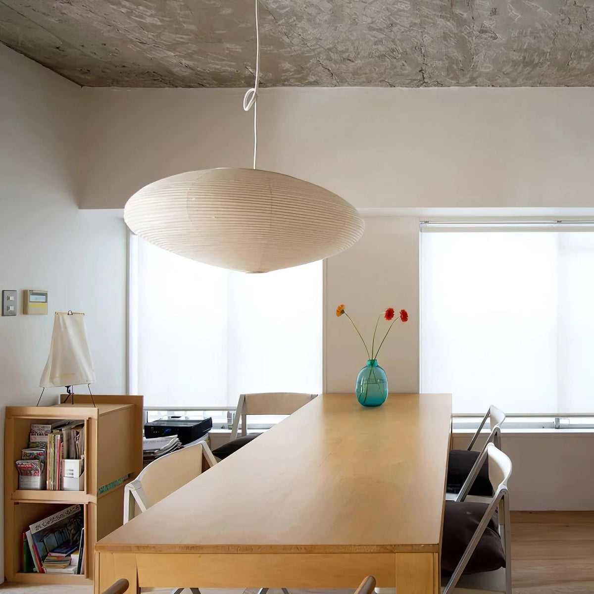 Washi Paper Lantern Pendant Light, Japandi Ceiling Lamp