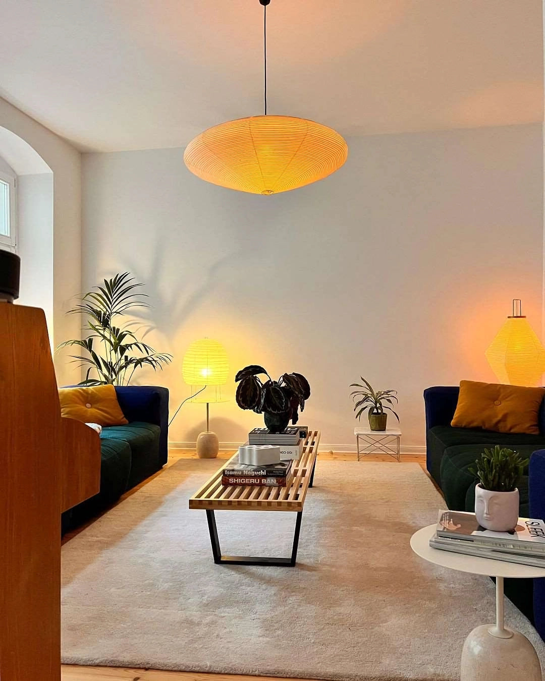 Washi Paper Lantern Pendant Light, Japandi Ceiling Lamp