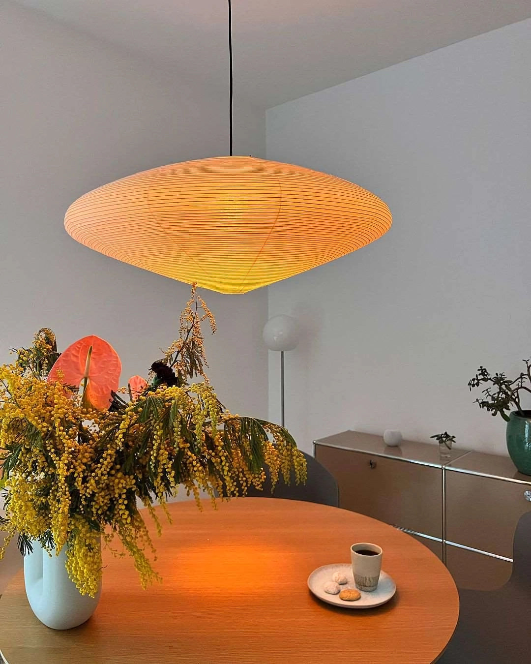 Washi Paper Lantern Pendant Light, Japandi Ceiling Lamp