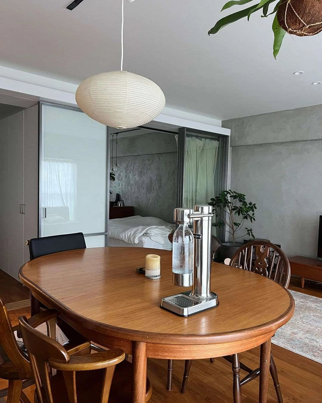 Washi Paper Lantern Pendant Light, Japandi Ceiling Lamp