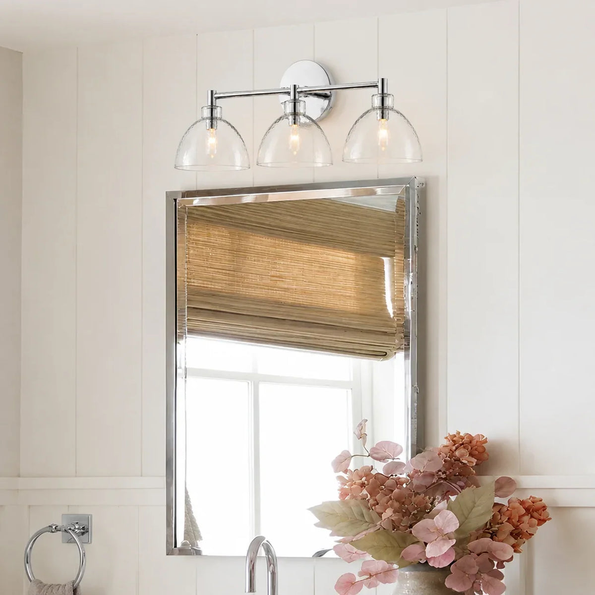Glass Vanity Light, Hand-Blown Glass Wall Sconce, 1-3 Light