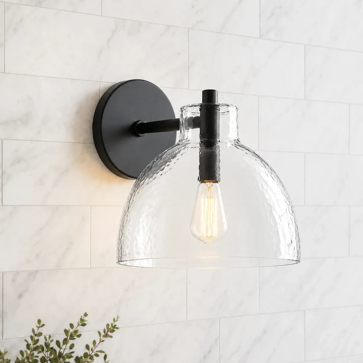 Glass Vanity Light, Hand-Blown Glass Wall Sconce, 1-3 Light