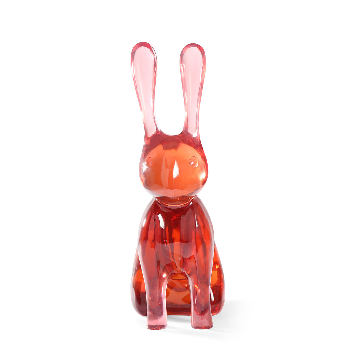 Acrylic Rabbit Sculpture, Giant Red Decorative Objet