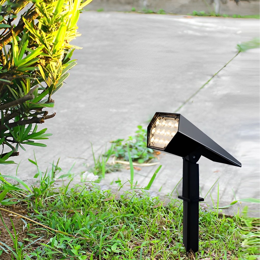Solar Garden Spotlight, Adjustable Ground Spike Lawn Light