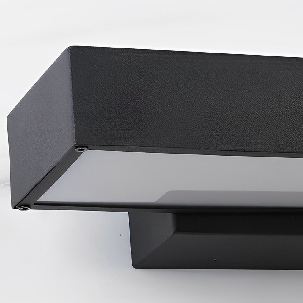 Outdoor LED Linear Wall Light, Black Motion Sensor Sconce