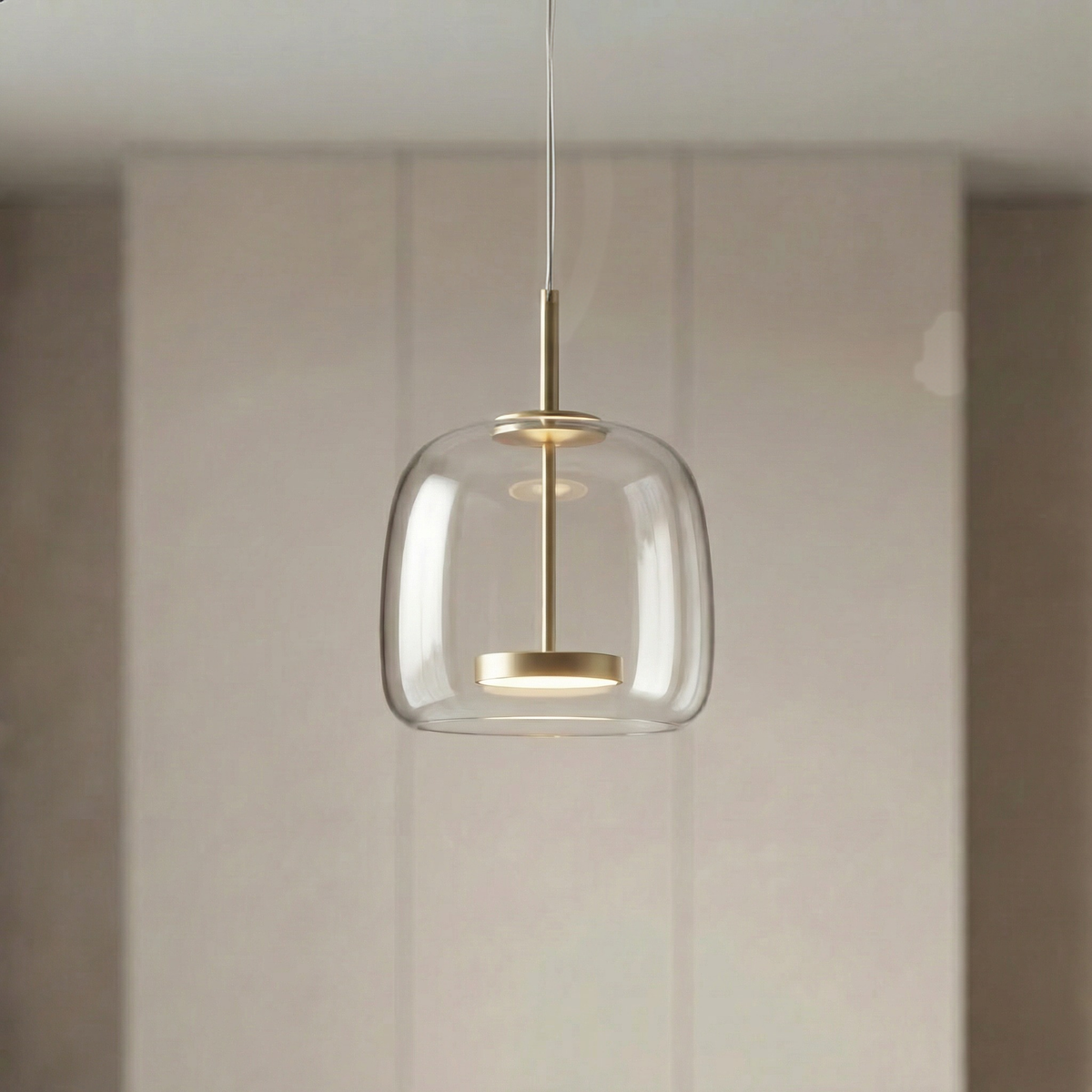 Amber Glass Pendant Light, Kitchen Island Mini Pendant Set