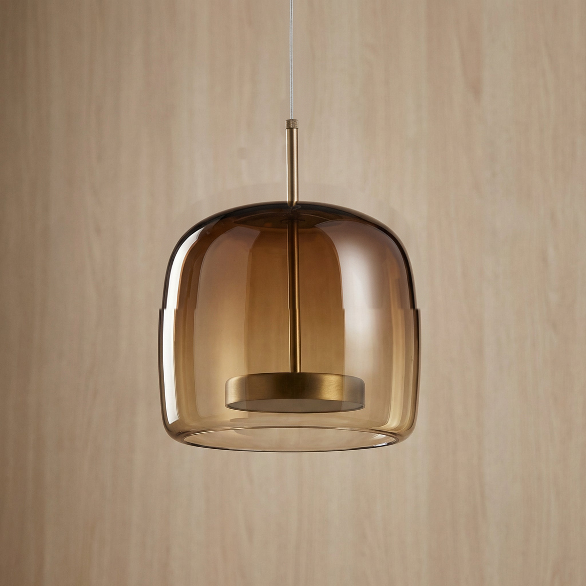 Amber Glass Pendant Light, Kitchen Island Mini Pendant Set