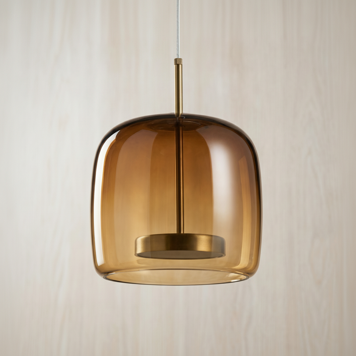 Amber Glass Pendant Light, Kitchen Island Mini Pendant Set