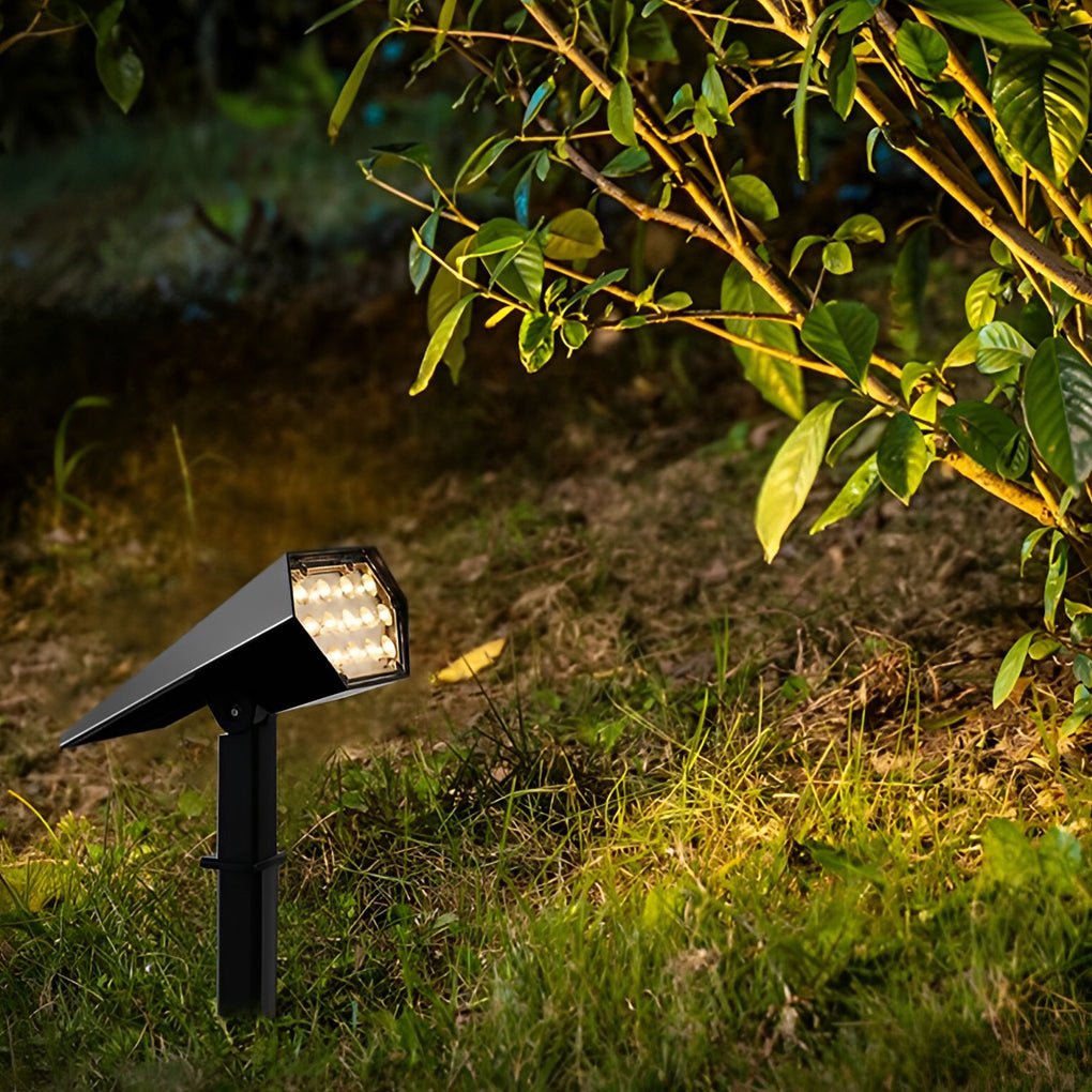 Solar Garden Spotlight, Adjustable Ground Spike Lawn Light