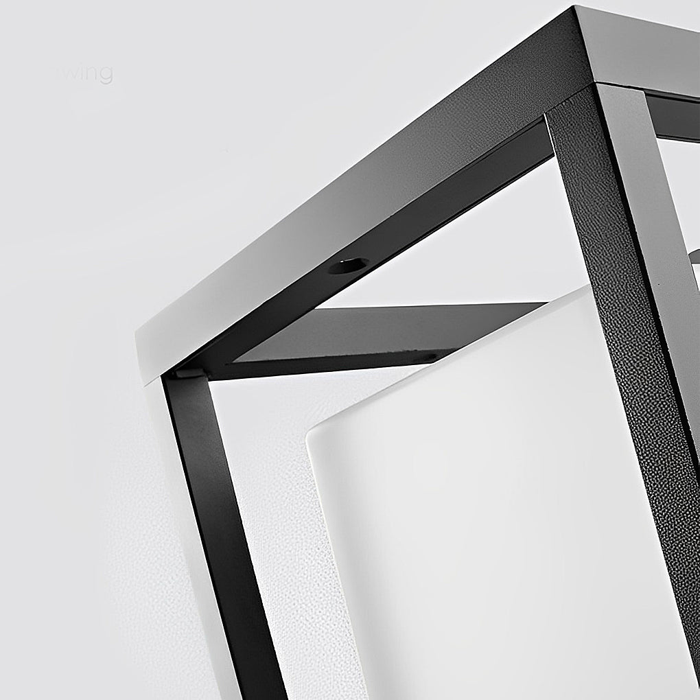 Garden Pedestal Light, Square Solar or Hardwired Post Lamp