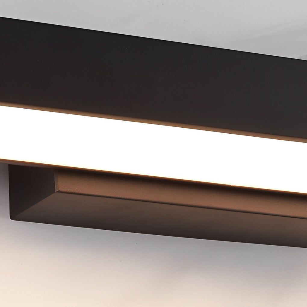 Outdoor LED Linear Wall Light, Black Motion Sensor Sconce