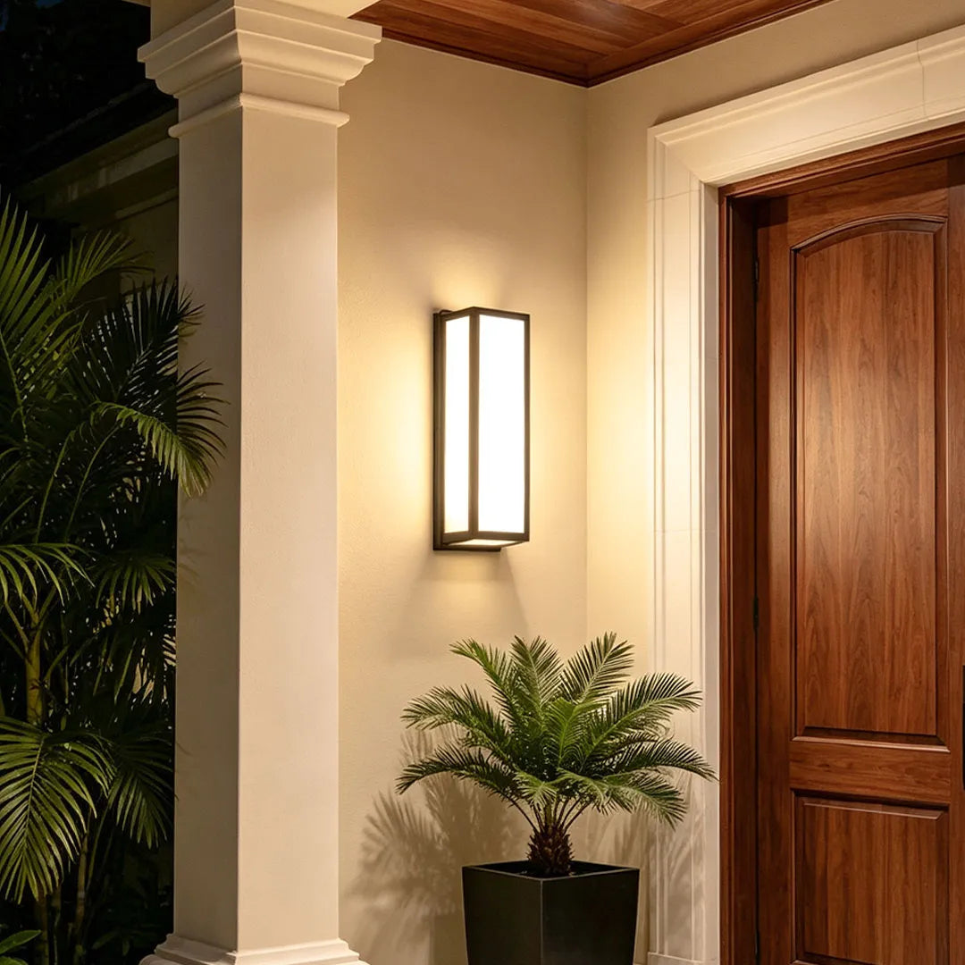 Outdoor Wall Light, Square Motion Sensor LED Porch Light