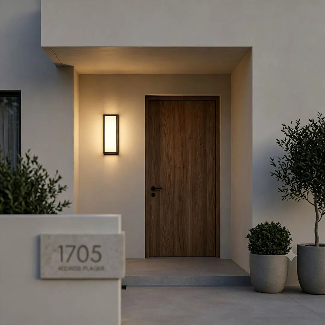 Outdoor Wall Light, Square Motion Sensor LED Porch Light