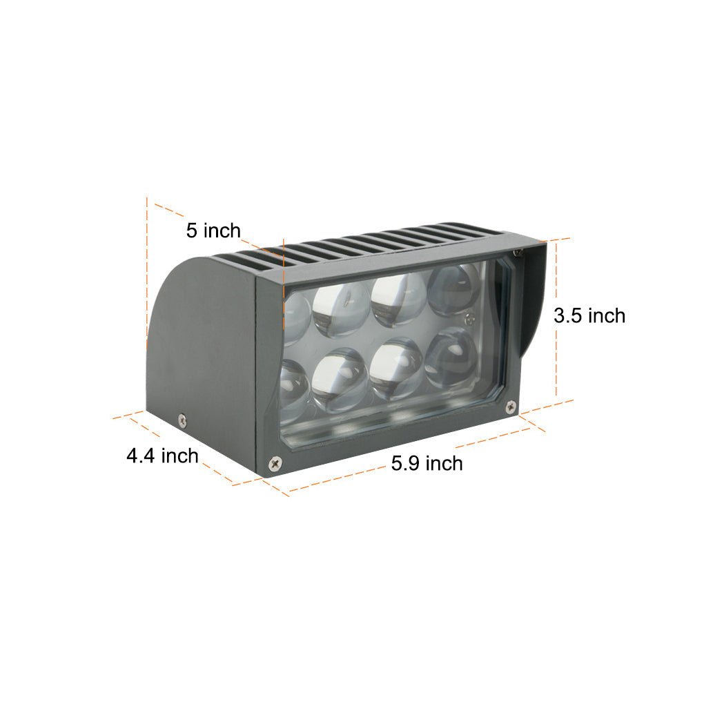Facade Spot Light, Outdoor LED Wall Light, Gray, Waterproof