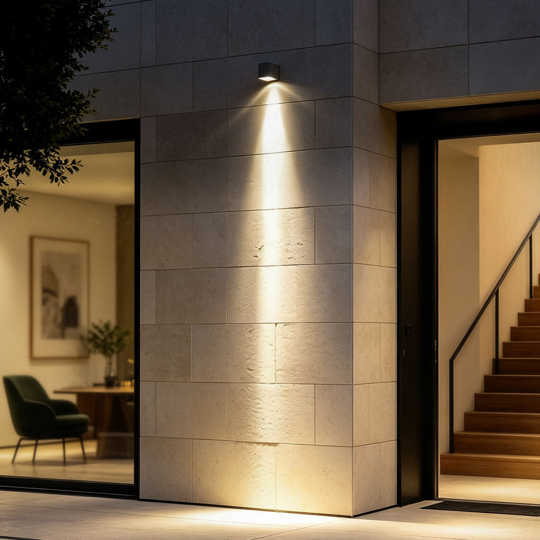 Facade Spot Light, Outdoor LED Wall Light, Gray, Waterproof