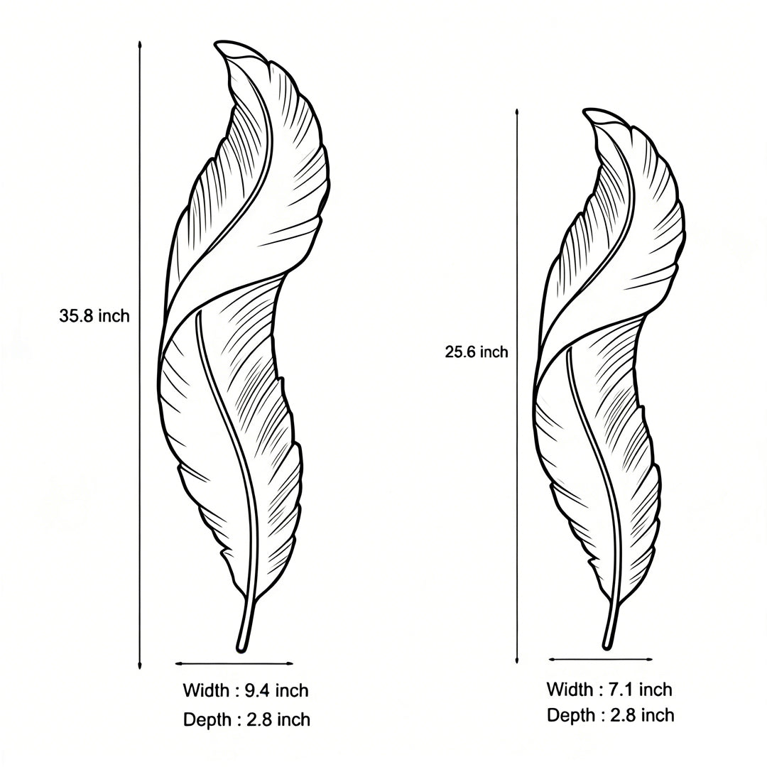 Feather Wall Light, Resin LED Wall Art Sconce