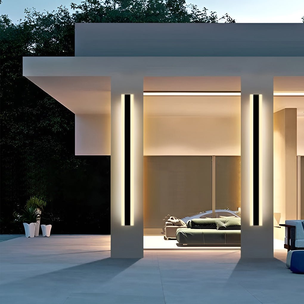 Rectangular LED Outdoor Wall Bar, RGB & Dimmable Gate Light