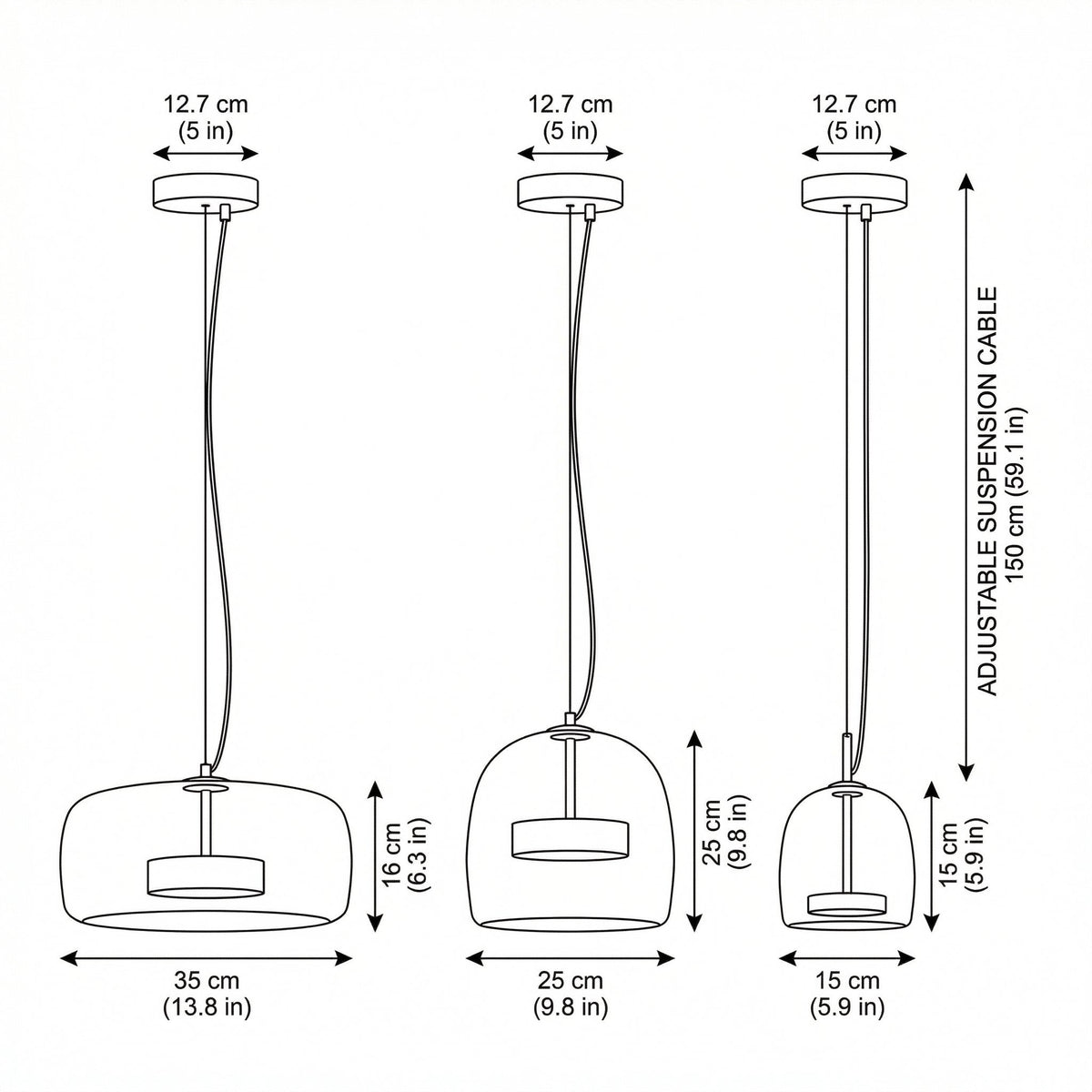 Amber Glass Pendant Light, Kitchen Island Mini Pendant Set