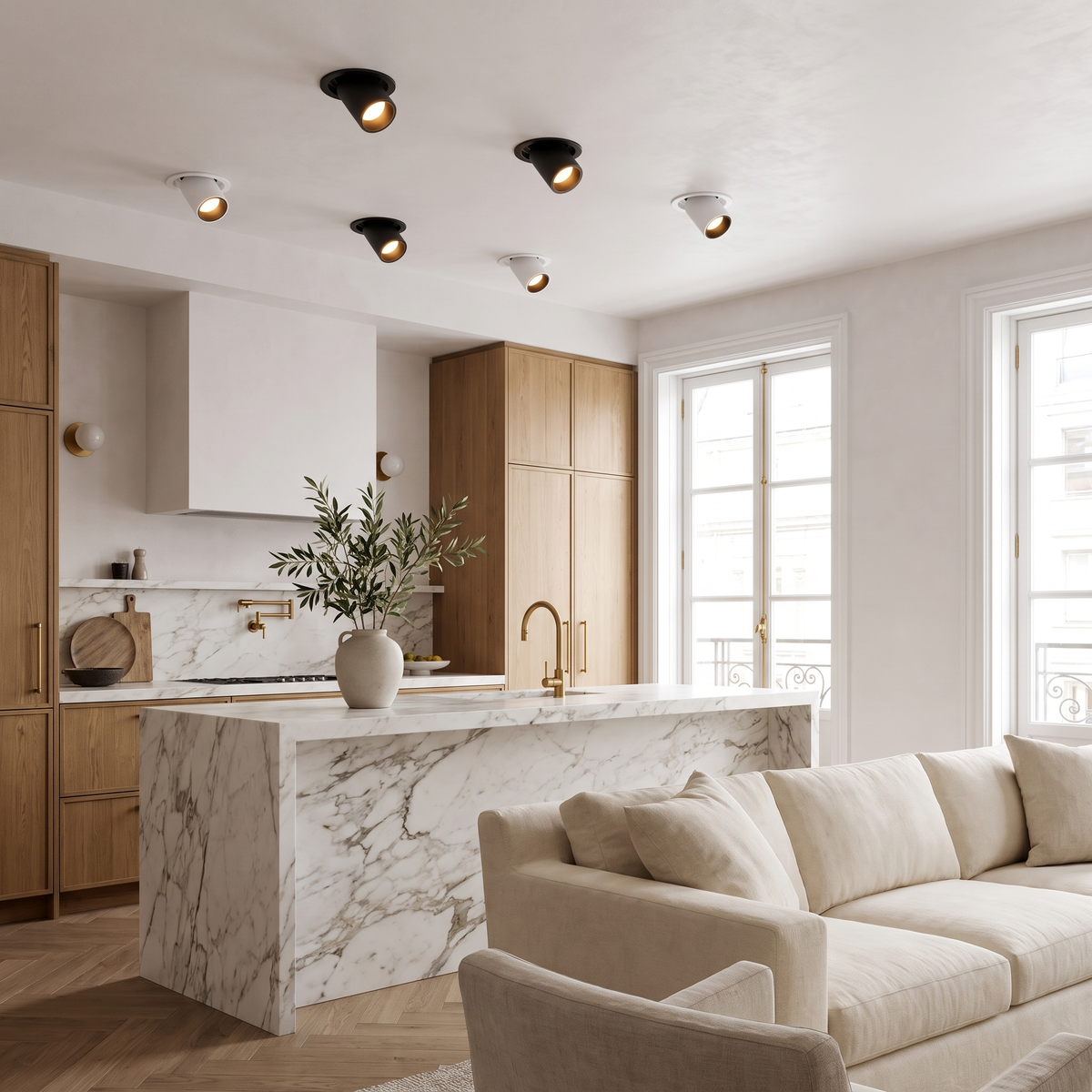 Recessed LED Downlight in an elegant Italian setting