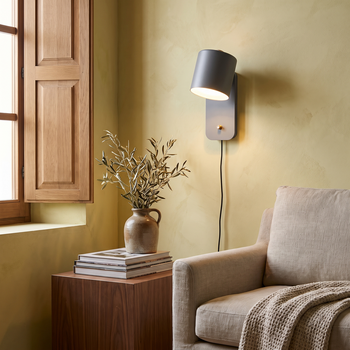 Plug-in Swivel Wall Sconce in an elegant Italian interior
