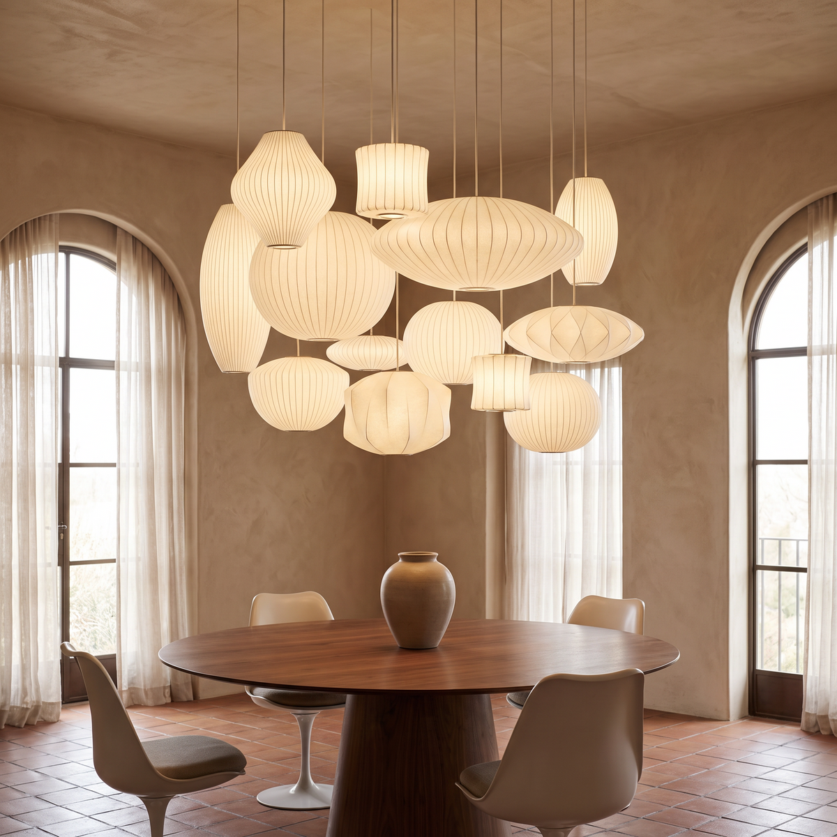 Silk Bubble Pendant in an elegant Italian interior