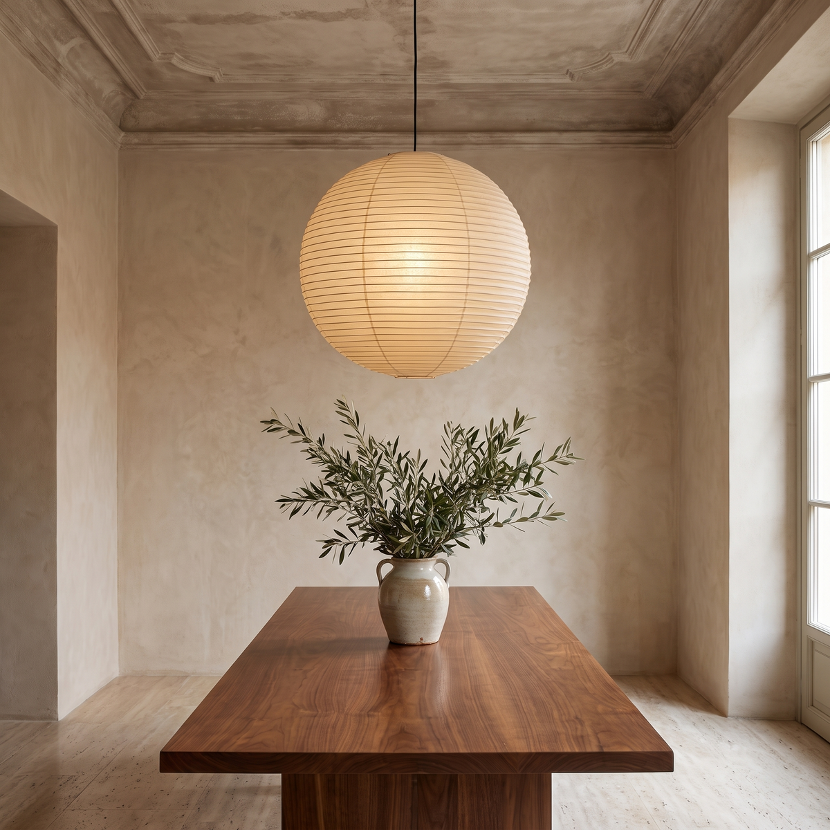 Akari A Series Pendant Light in an elegant Italian interior